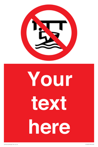 Custom Do not use watercraft in the vicinity of piers